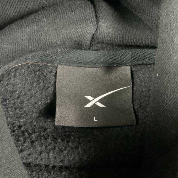 SpaceX Hoodie Mens Large Black Pullover Elon Musk Exploration Logo Relaxed - Picture 5 of 10